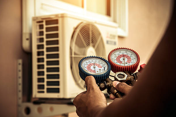Professional Hvac technician working in Fallston, MD